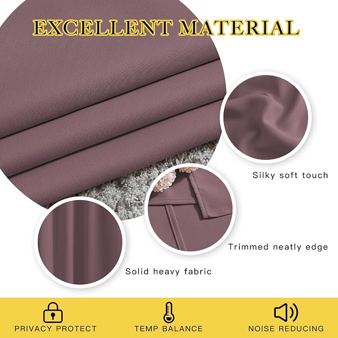 NICETOWN Living Room Blackout Curtains 120 inches Long - Image 3