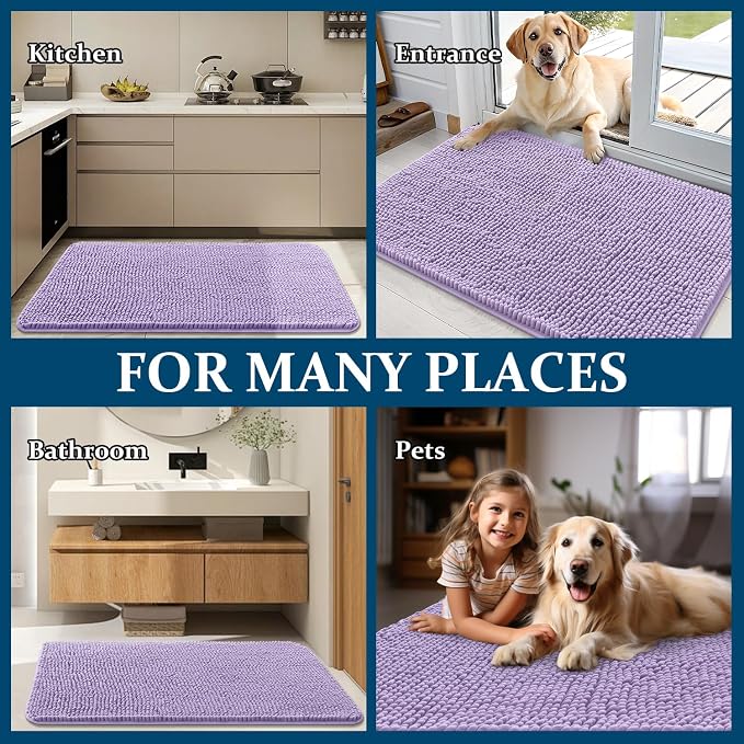 OLANLY Dog Door Mat for Muddy Paws 47x24, Absorbs Moisture and Dirt, Absorbent - Image 8