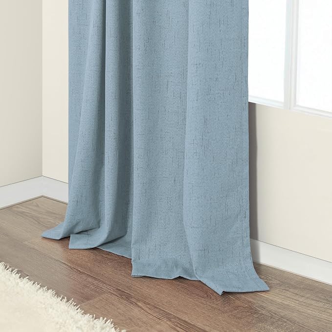 Light Blue Blackout Curtains 96 Inches Long - Image 9