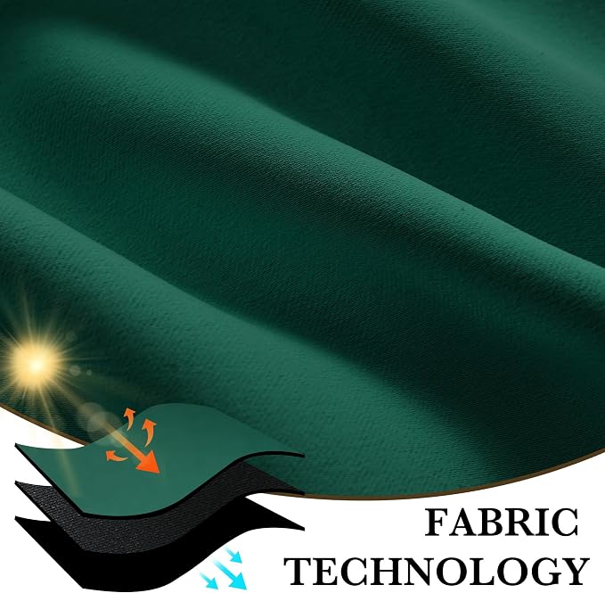 RYB HOME 100% Blackout Bathroom Curtains Over Sink 30 inches Long, Heat & UV - Image 7
