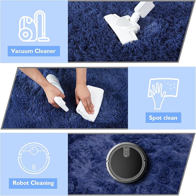Shag Area Rug for Bedroom 5x8, Soft Fuzzy Rug Non-Shedding Indoor Plush Carpet - Image 4