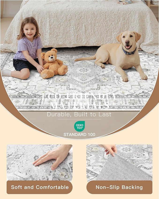 Madane Hallway Runner Rug 2x12, Long Washable Runner Rugs 12ft - Image 5