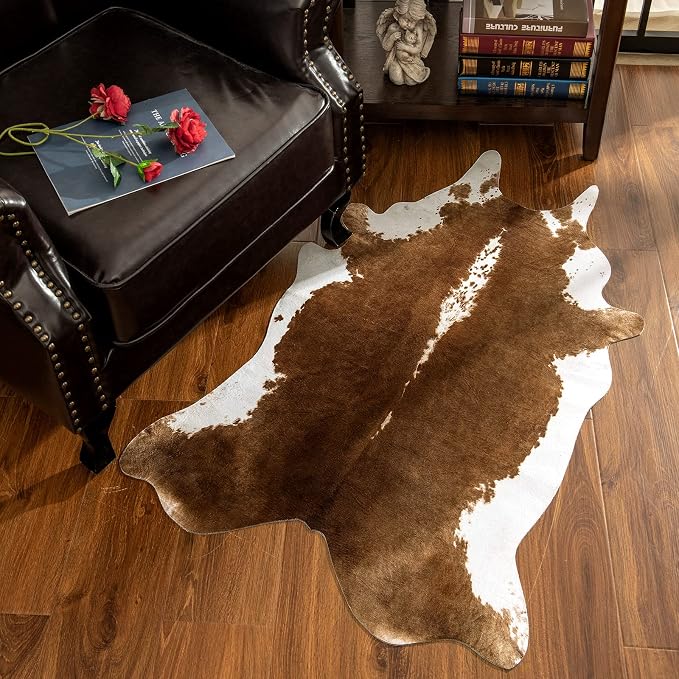 AROGAN Faux Cow Print Rug Large - Image 4
