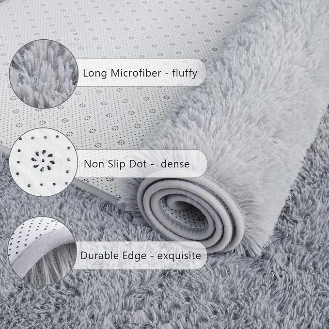 Chicrug Soft Runner Rugs for Bedroom Living Room Plush Fluffy Rug 3x8 Feet - Image 6