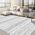 Nakagishi 5x8 Area Rugs Living Room: Washable Boho Large Neutral Soft Farmhouse by NakagishiAreaRug