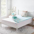 Linenspa 3 Inch Gel Swirl Memory Foam Mattress Topper – Cooling Gel Infused – Pressure Relieving Bed Topper - Mattress Pad – CertiPUR Certified - Queen Size