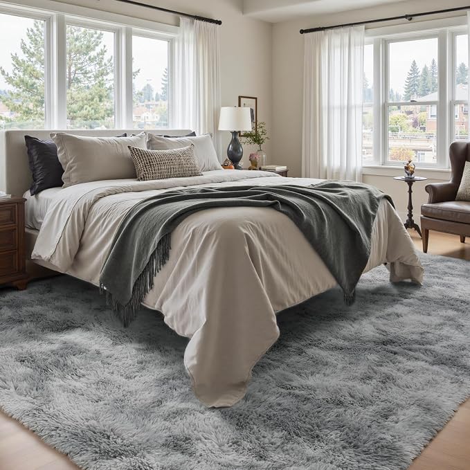 8x10 Ft Extra Large Shag Rugs for Living Room, Tie Dyed Ultra Soft Fluffy Furry - Image 2