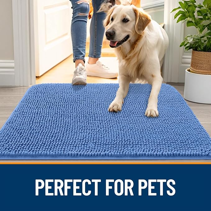 OLANLY Dog Door Mat for Muddy Paws 44x24, Absorbs Moisture and Dirt, Absorbent - Image 6