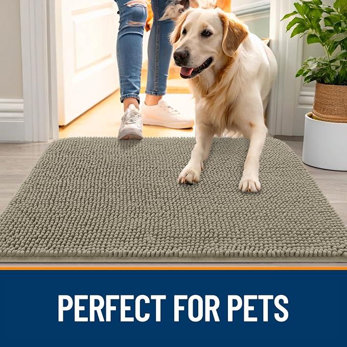OLANLY Dog Door Mat for Muddy Paws 70x32, Absorbs Moisture and Dirt, Absorbent - Image 6