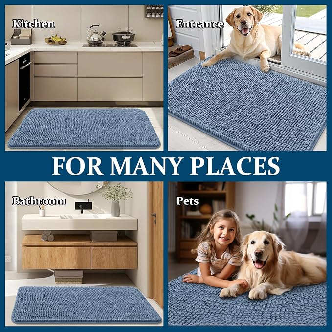 OLANLY Dog Door Mat for Muddy Paws 47x17, Absorbs Moisture and Dirt, Absorbent - Image 8