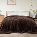 Exclusivo Mezcla King Size Flannel Fleece Blanket, Super Soft Striped Jacquard by ExclusivoMezcla