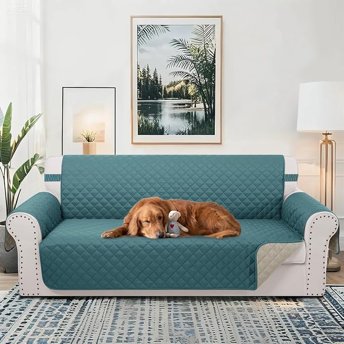 Reversible 4 Seater Sofa Cover 91 Inch Large Couch Cover Furniture Protector - Image 2