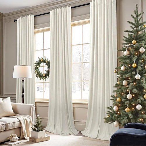 100% Blackout Thermal Curtains 98 Length 2 Panels Set - Image 2