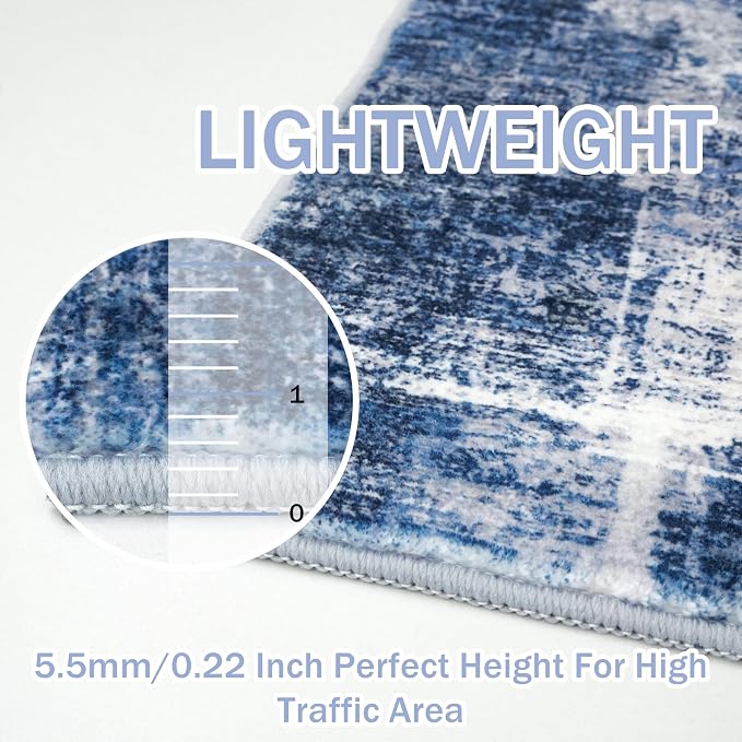 IOHOUZE Abstract Runner Rug 3x18 Ft Washable Runners - Image 5