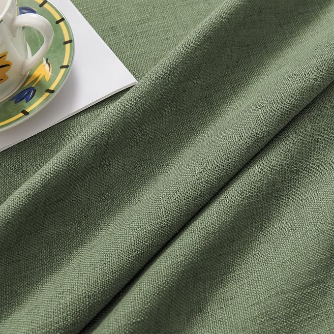 Joydeco Linen Curtains 90 Inch Length 2 Panel Sets, Light Filtering Curtains - Image 6