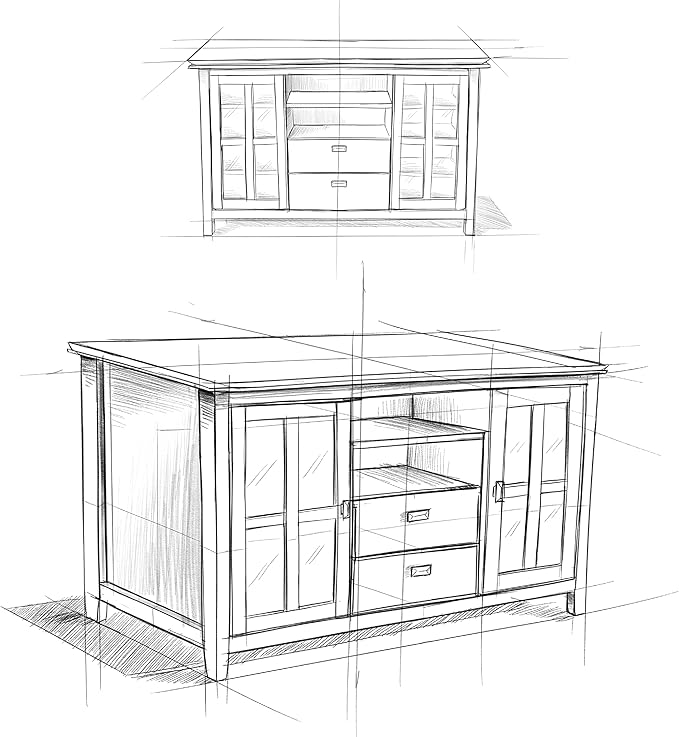 SIMPLIHOME Artisan SOLID WOOD 53 inch Wide Contemporary TV Media Stand in Fog Grey For TVs up to 60 inches for the Living Room and Entertainment Center