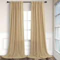 Tan Linen Curtains 90 Inch Length by Pitalk