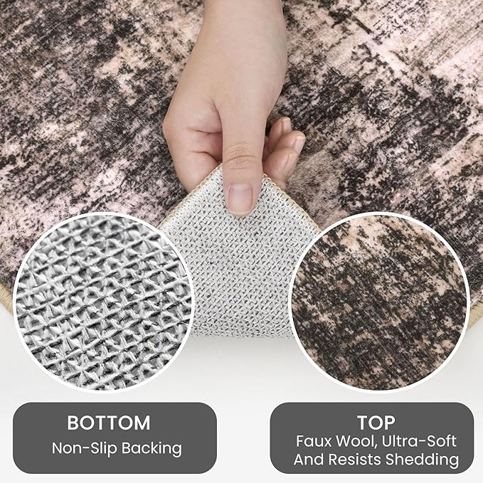 IOHOUZE Abstract Runner Rug 3x8 Ft Washable Runners - Image 3