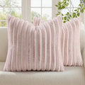 decorUhome Summer Cozy Faux Fur Throw Pillow Covers 26x26 Set of 2 Decorative by decorUhome