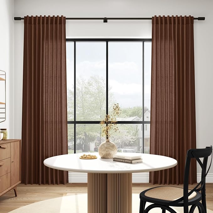 Nanspring Linen Curtains 108 Inches - Image 6