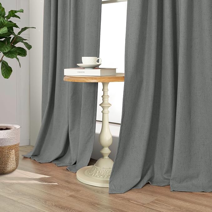 Gray Black Out Curtains 72 Inch Long - Image 7