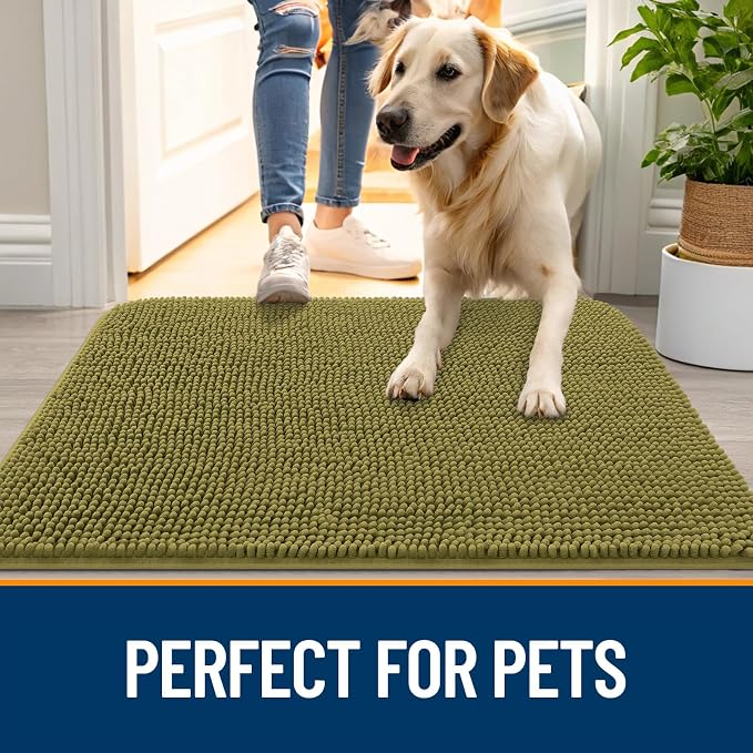 OLANLY Dog Door Mat for Muddy Paws 70x24, Absorbs Moisture and Dirt, Absorbent - Image 6