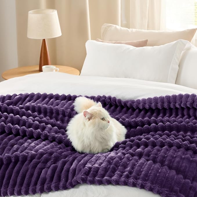 Bedsure GentleSoft Purple Throw Blanket - Image 7