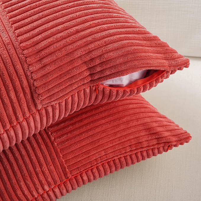 Fancy Homi 2 Packs Red Lumbar Decorative Throw Pillow Covers 12x20 Inch - Image 4