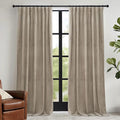 RYB HOME Camel Beige Velvet Curtains 84 inch, Room Darkening Window Curtains by RYBHOME