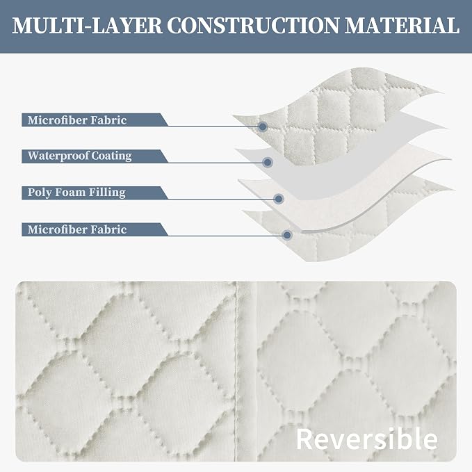 ISSUNTEX Double Protection 100% Waterproof Loveseat Sofa Covers - Image 4