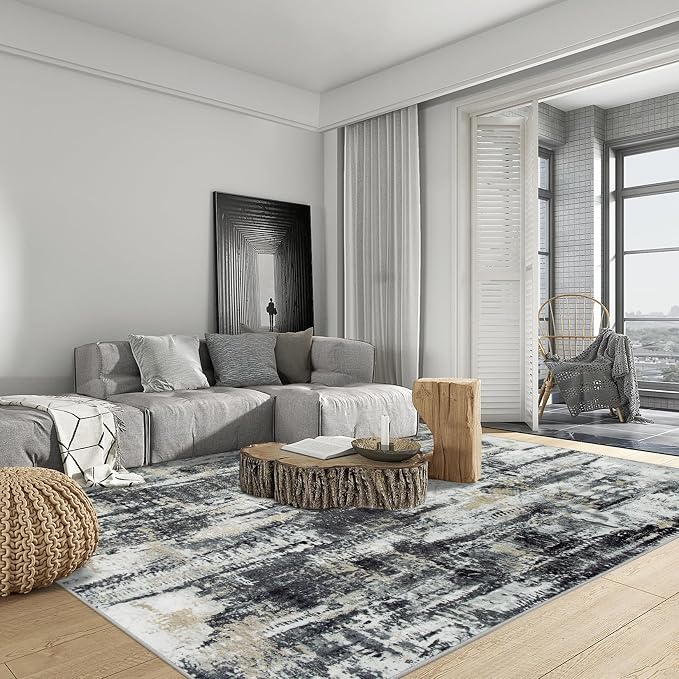 6x9 Area Rugs Washable Rug: Large Modern Abstract Living Room Rug Soft - Image 4