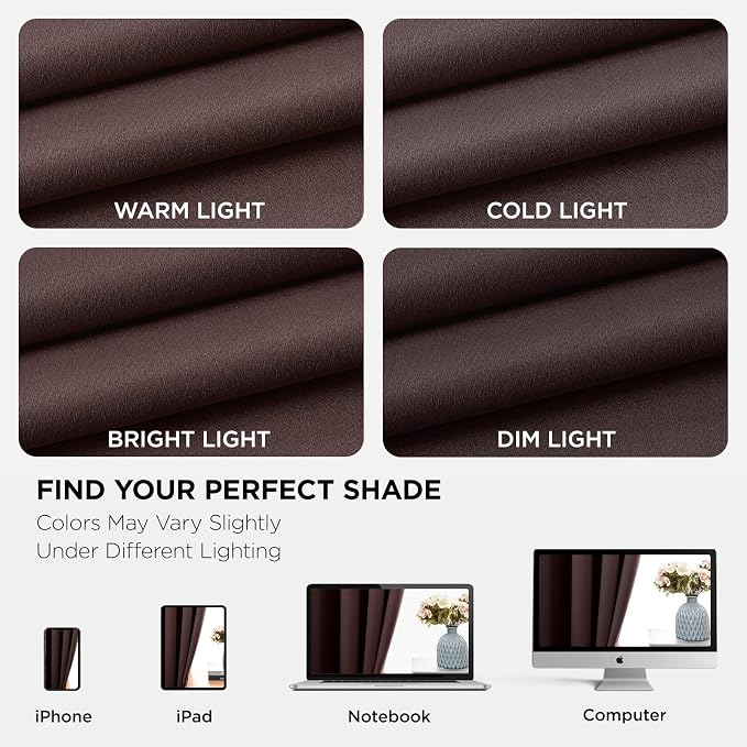 Joydeco Blackout Curtains 72 inches Long 2 Panels Set, Thermal Insulated Long - Image 8