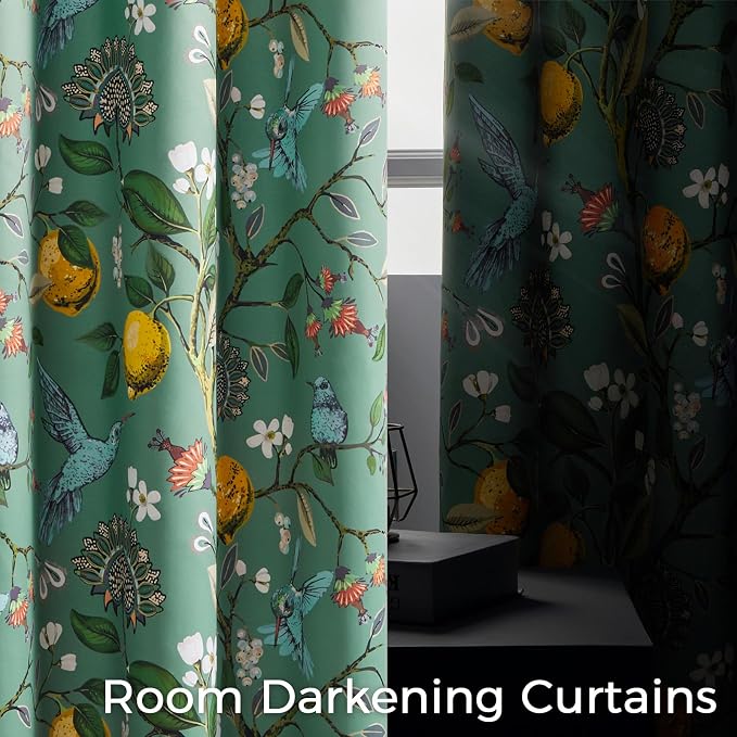 Topfinel 48 Inches Long Short Sage Green Blackout Curtains - Image 4