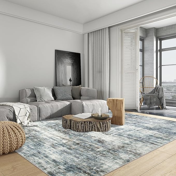 5x7 Area Rugs Washable Rug: Modern Abstract Living Room Rug Soft Anti-Skid Thin - Image 4