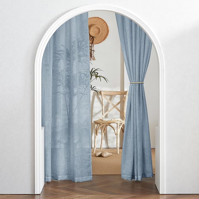 RYB HOME Light Filtering Curtains 95 inches Long 2 Panels Set, Privacy - Image 5