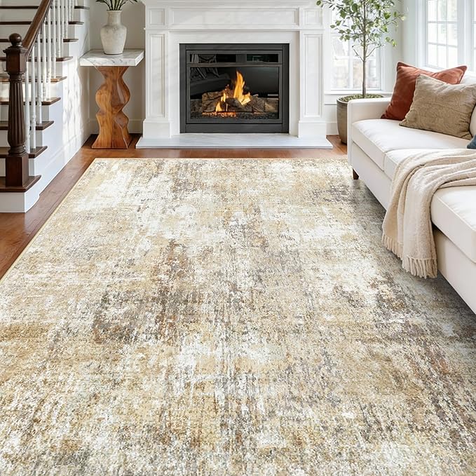 Washable Area Rugs 6'x8' Non-Slip Modern Abstract Soft - Image 8