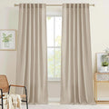 RYB HOME Linen Sheer Curtains 120 inches Long, Room Divider Curtains by RYBHOME