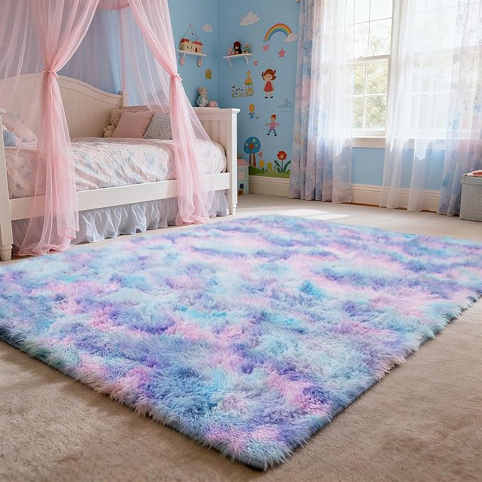 Shag Area Rug for Bedroom 5x8, Fluffy Area Rugs for Living Room, Soft Fuzzy Rug - Image 6
