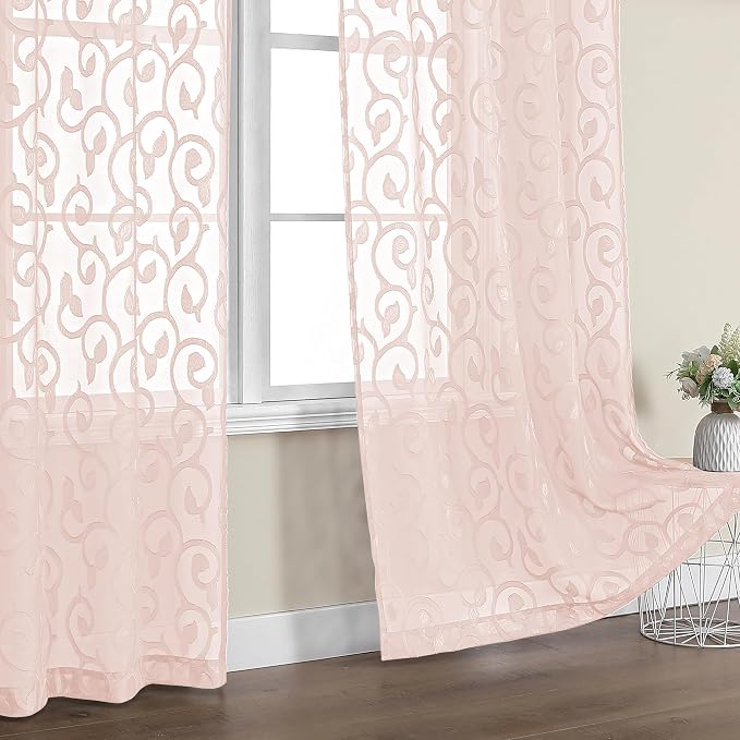 OWENIE Furman Sheer Curtains 84 inches Long - Image 3