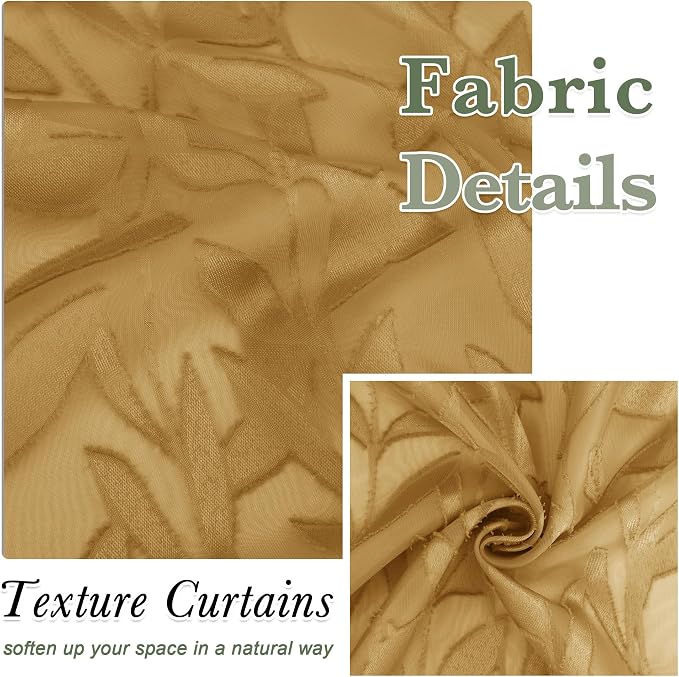 Lecloud Leia Dark Gold Sheer Valance - Image 4