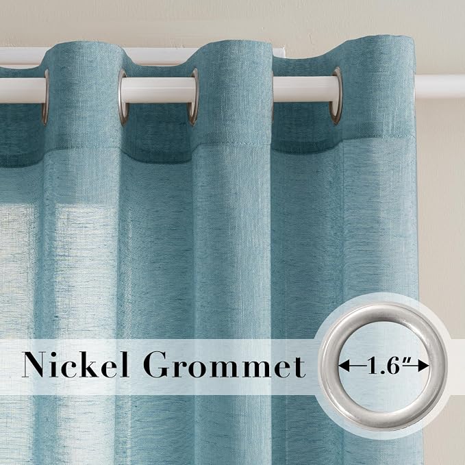 H.VERSAILTEX Natural Linen Semi Sheer Curtains - Image 2