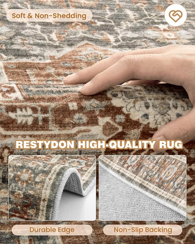 Hallway Runner Rug 2x12, Extra Long Washable Runner Rugs - Image 7