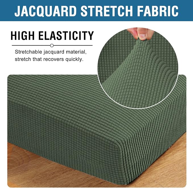 H.VERSAILTEX Super Stretch Couch Cushion Covers Sofa Cushion Slipcovers - Image 4
