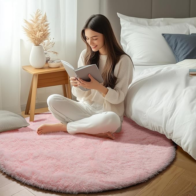 ONASAR Light Pink Round Area Rugs 2ft - Image 6