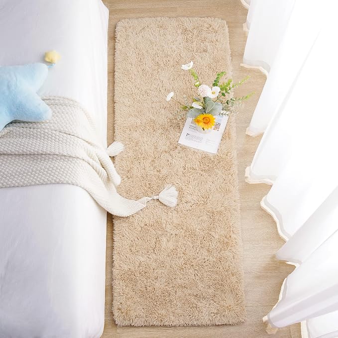 Chicrug Soft Runner Rugs for Bedroom Living Room Plush Fluffy Rug 2x7 Feet - Image 5