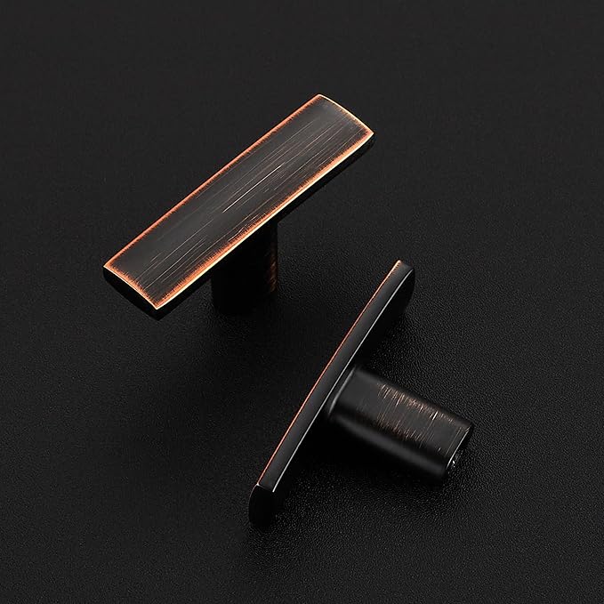 5 Pack Cabinet Handles Single Hole - Curved Cabinet Knobs Oil Rubbed Bronze Drawer Pulls for Kitchen Cupboard Solid Pulls for Dresser Drawer Arch Hardware