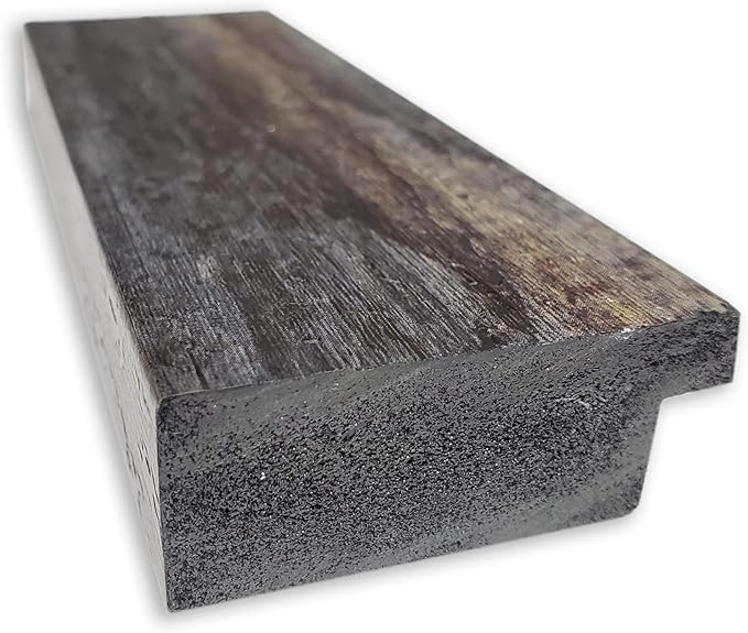 Amanti Art Brown Wall Mirror 28x40 Bark Rustic Char Narrow Rectangle Bathroom Mirror for Wall Decor Living Room, Large Rustic Farmhouse Frame, Hangs Horizonally and Vertically, Bathroom Decor, Beveled