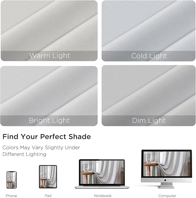CUCRAF Blackout Curtains Room Darkening Window Curtain Panels, Rod Pocket - Image 4