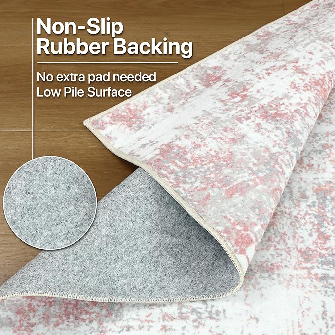 Area Rugs 5x7 for Living Room Bedroom, Modern Abstract Machine Washable Rug - Image 8