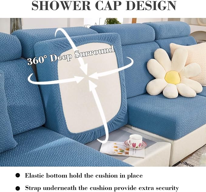 Couch Covers for 3 Cushion Sofa Pet Friendly Couch Cushion Covers Universal - Image 4